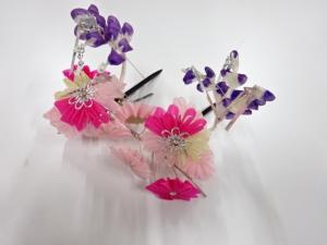 アンティーク　つまみ細工　髪飾り